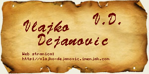 Vlajko Dejanović vizit kartica